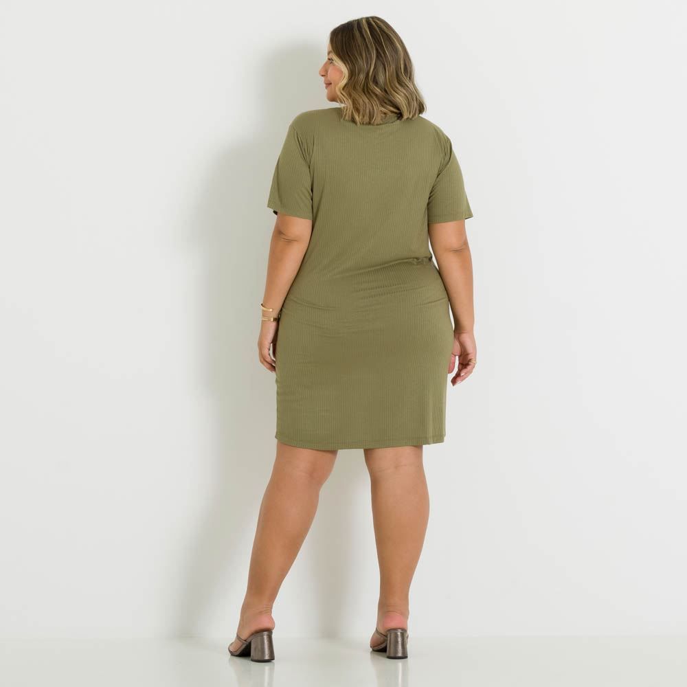 Vestido Canelado Curto Patrícia Foster Mais