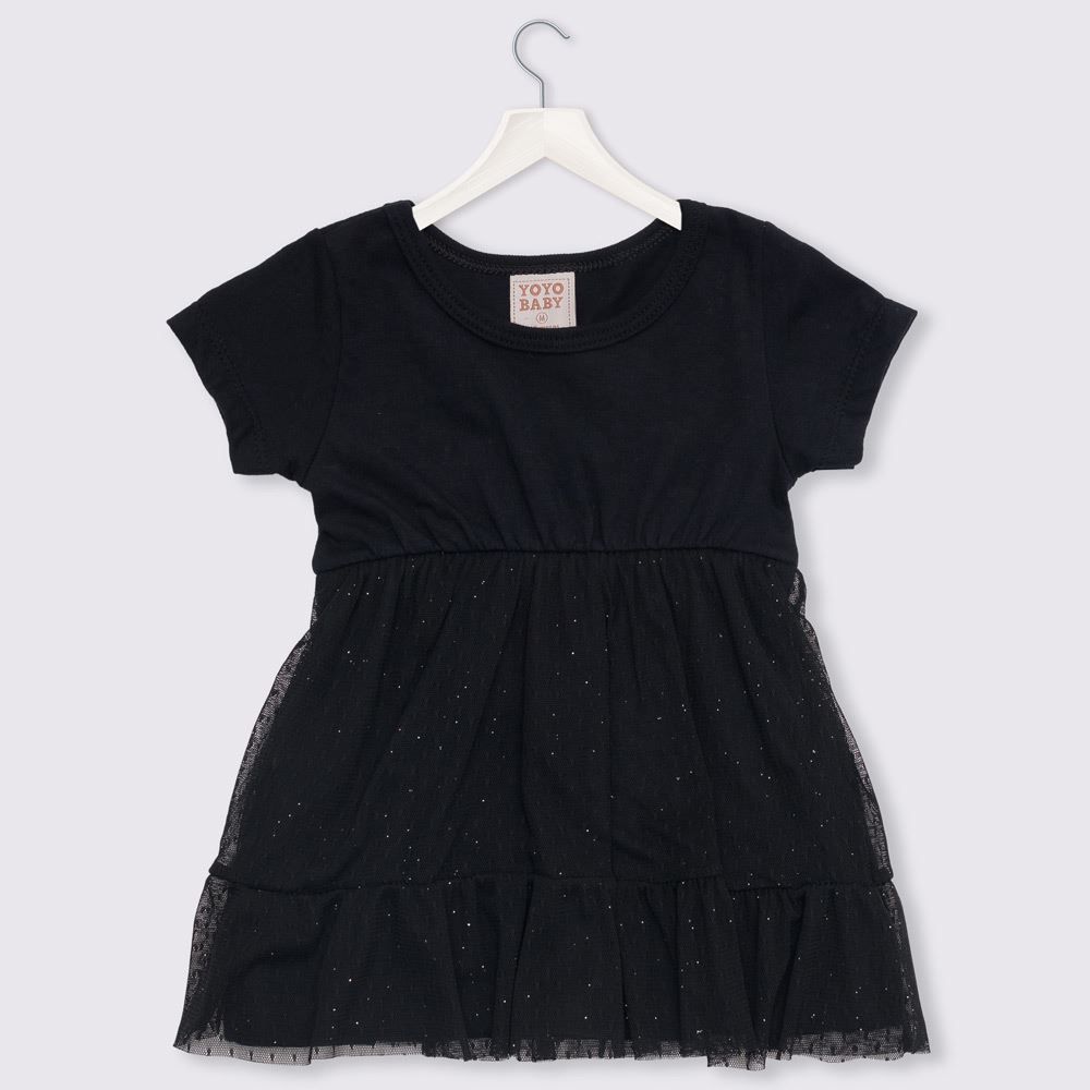 Vestido de Bebê Malha Tule Yoyo Baby