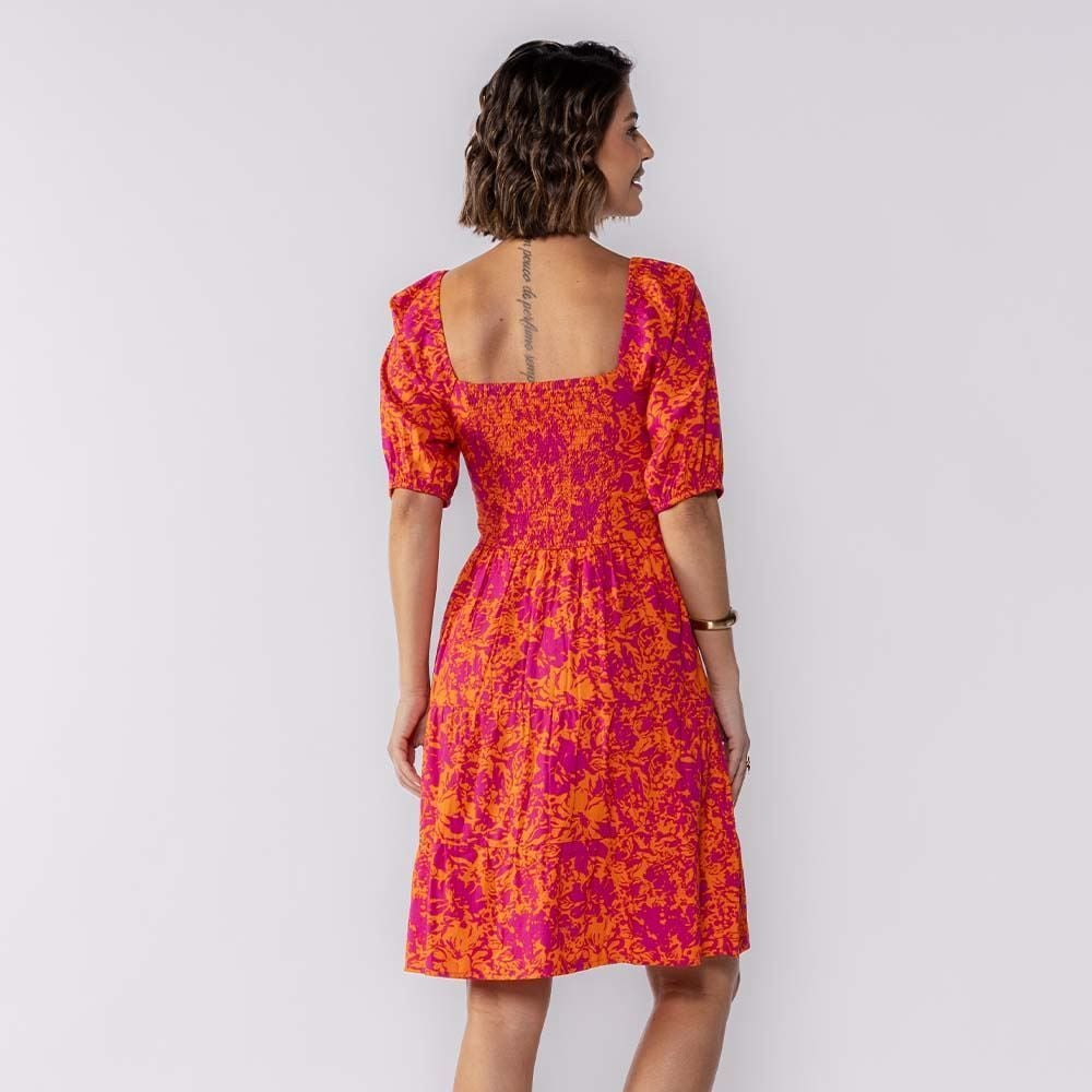 Vestido Feminino Curto Com Manga Bufante Boby Blues