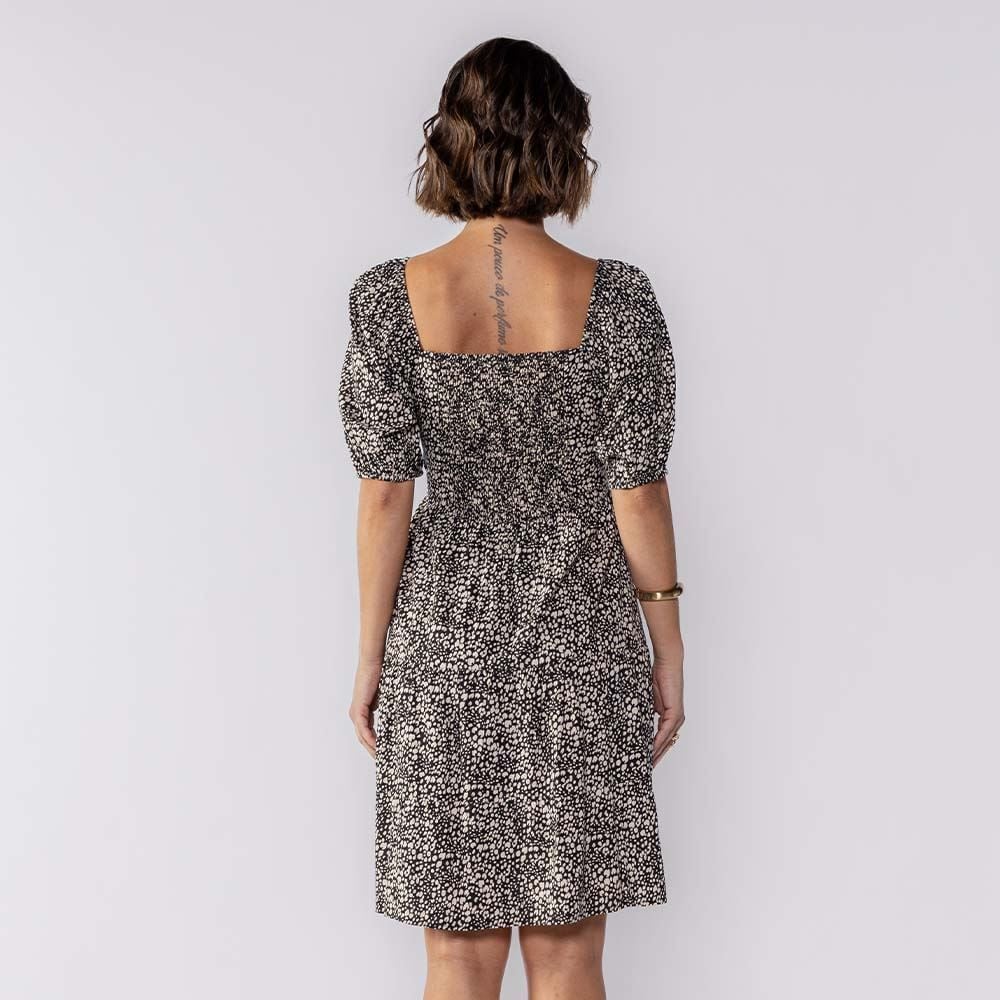 Vestido Feminino Curto Com Manga Bufante Boby Blues