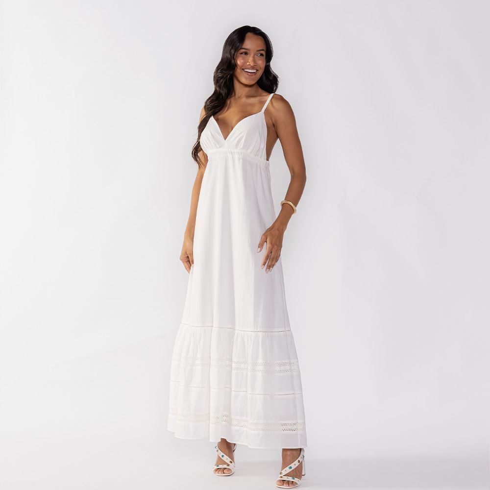 Vestido Feminino Longo De Algodão Boby Blues