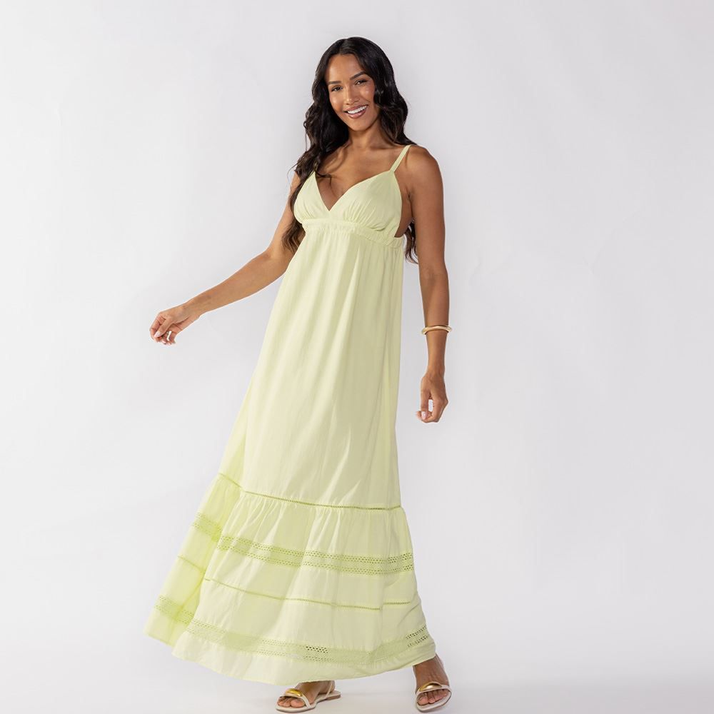 Vestido Feminino Longo De Algodão Boby Blues