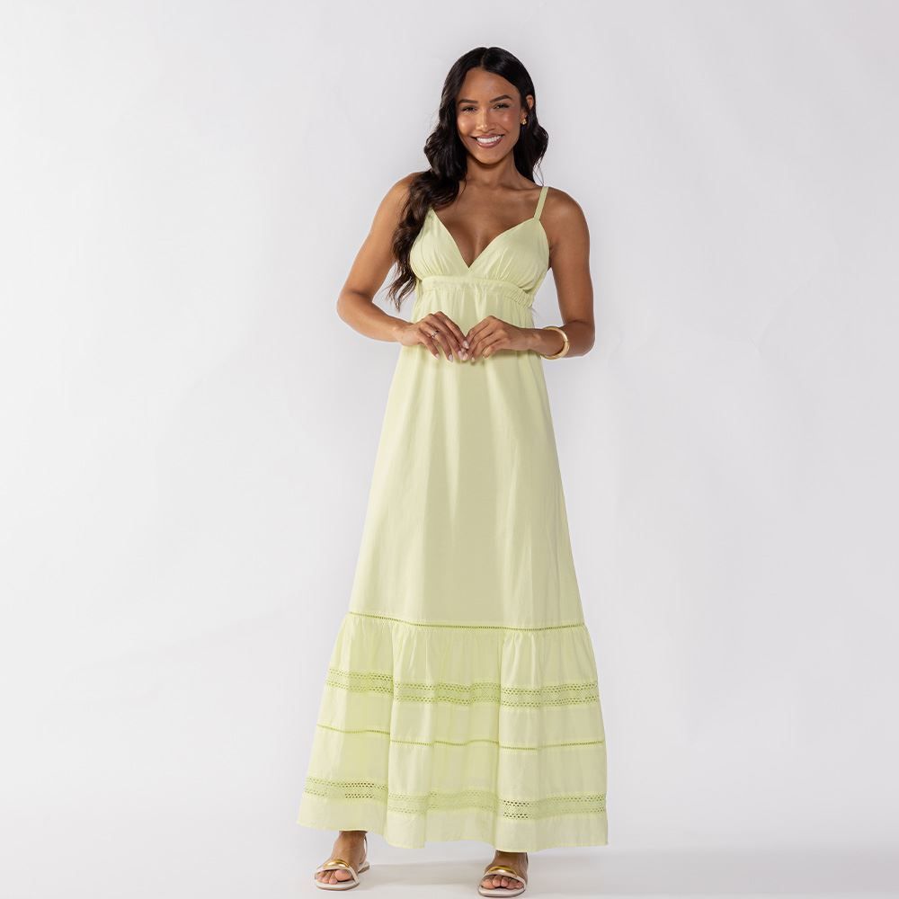 Vestido Feminino Longo De Algodão Boby Blues