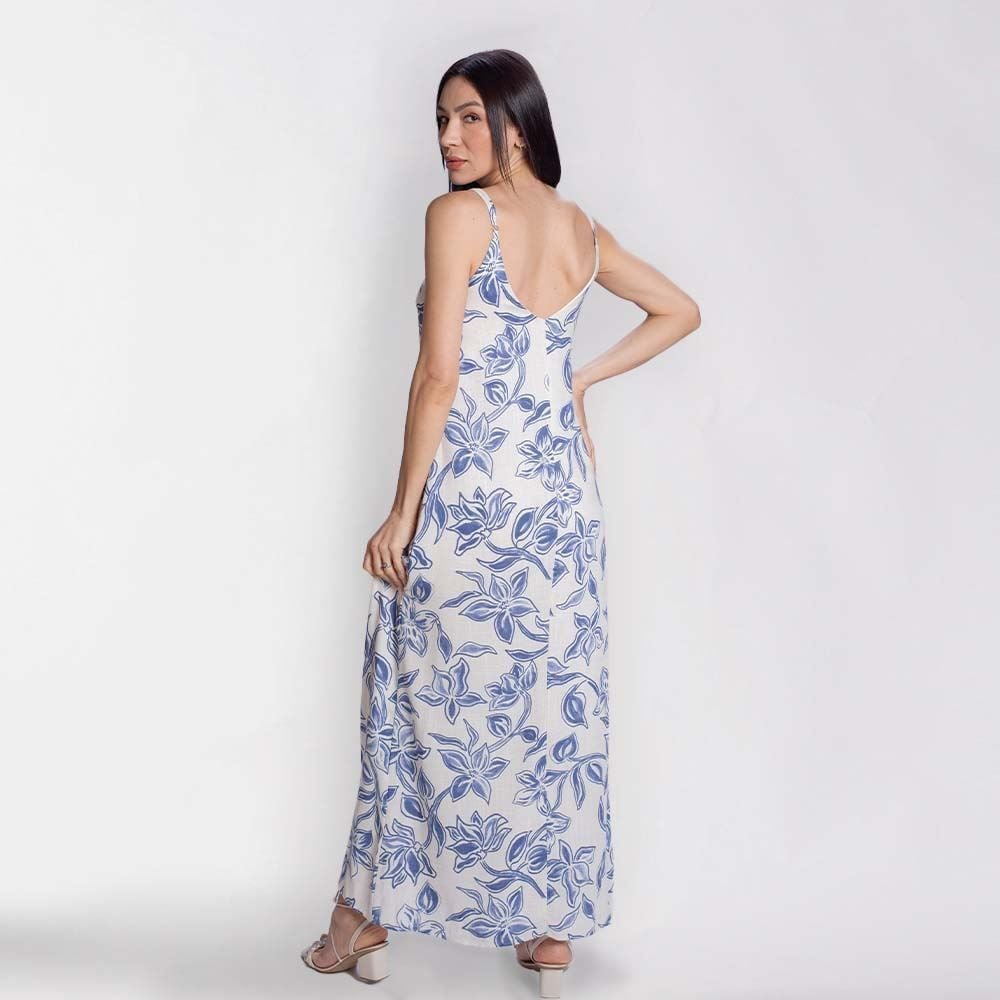 Vestido Feminino Longo Estampado Patricia Foster