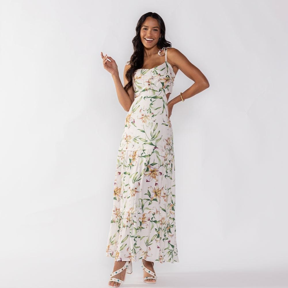 Vestido Feminino Longo Floral Boby Blues