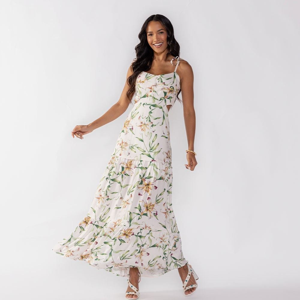 Vestido Feminino Longo Floral Boby Blues