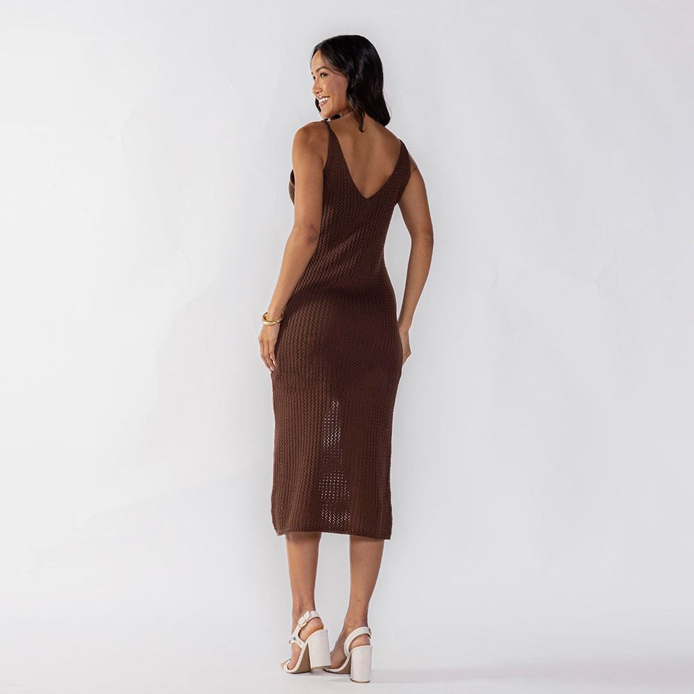 Vestido Feminino Midi De Tricot Boby Blues