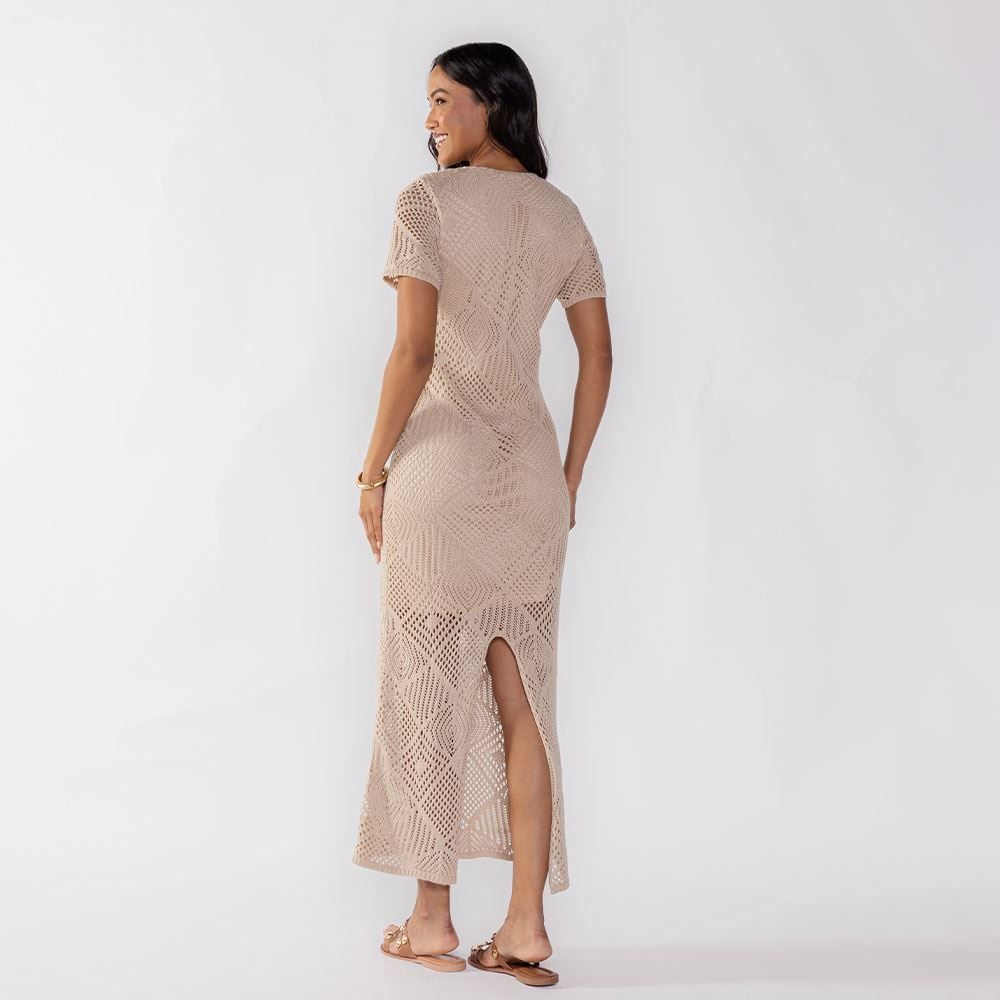 Vestido Feminino Midi De Tricot Patricia Foster