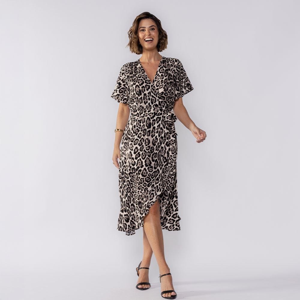 Vestido Feminino Midi Envelope Patricia Foster