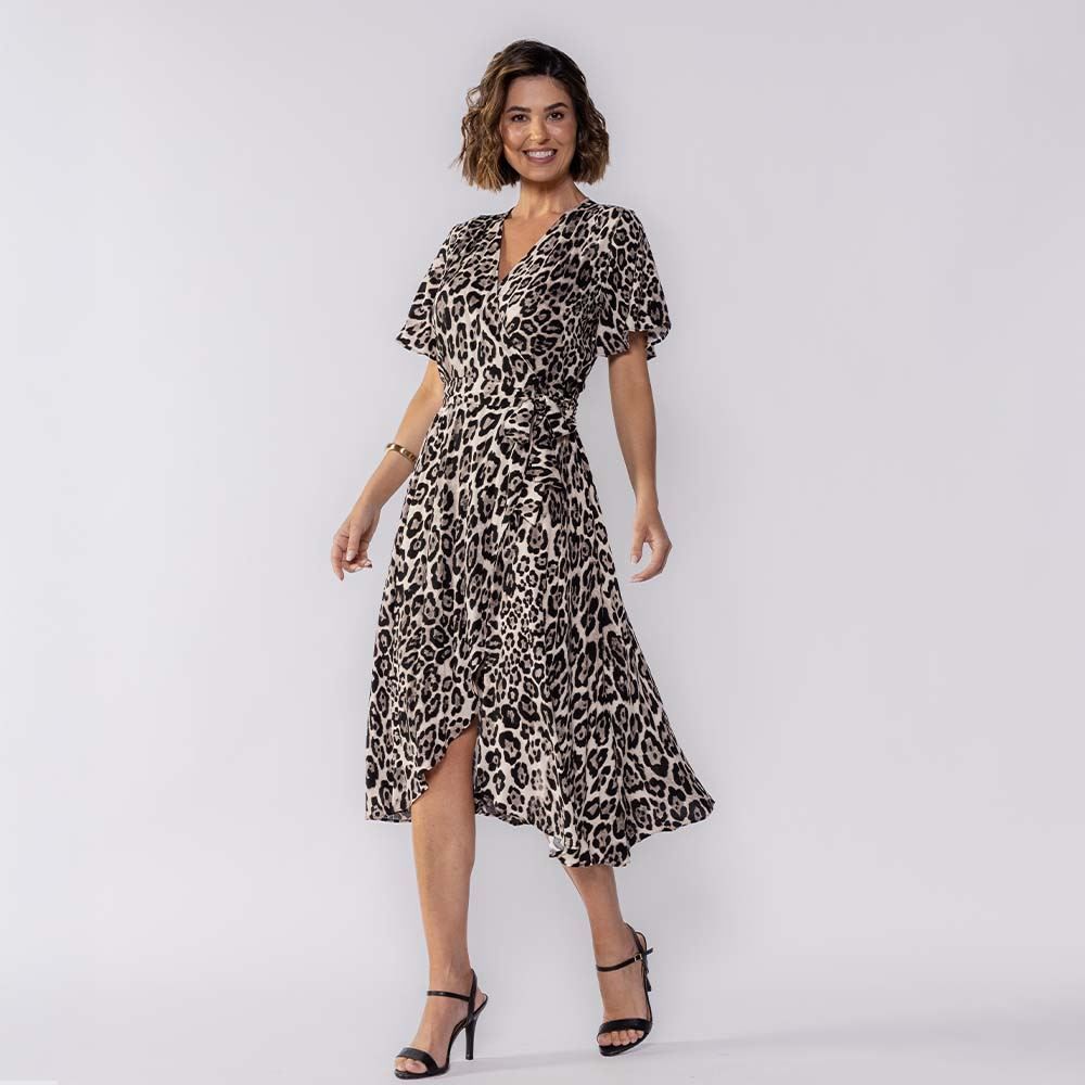 Vestido Feminino Midi Envelope Patricia Foster