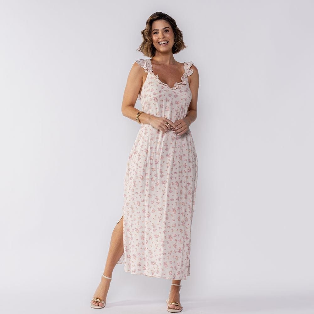 Vestido Feminino Midi Frufru Boby Blues