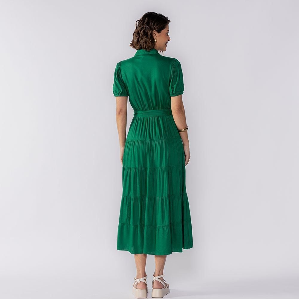 Vestido Feminino Midi De Botões Patricia Foster