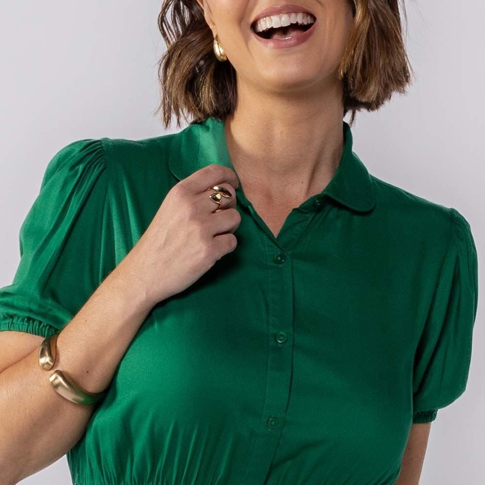 Vestido Feminino Midi De Botões Patricia Foster