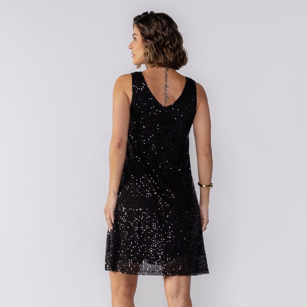 Vestido Feminino Regata De Paetê Boby Blues