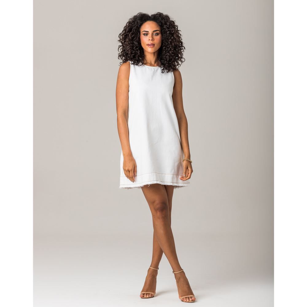 Vestido Jeans Barra Fio a Fio Disparate