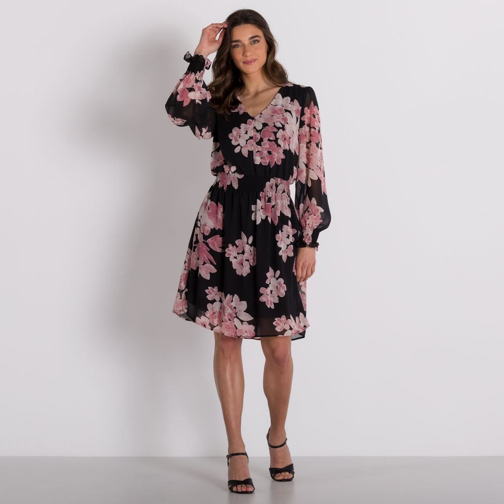 Vestido Lastex Floral Patricia Foster
