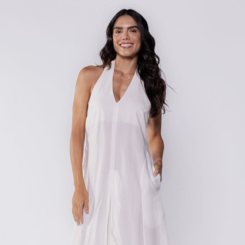 Vestido Longo Com Decote Nas Costas Patricia Foster