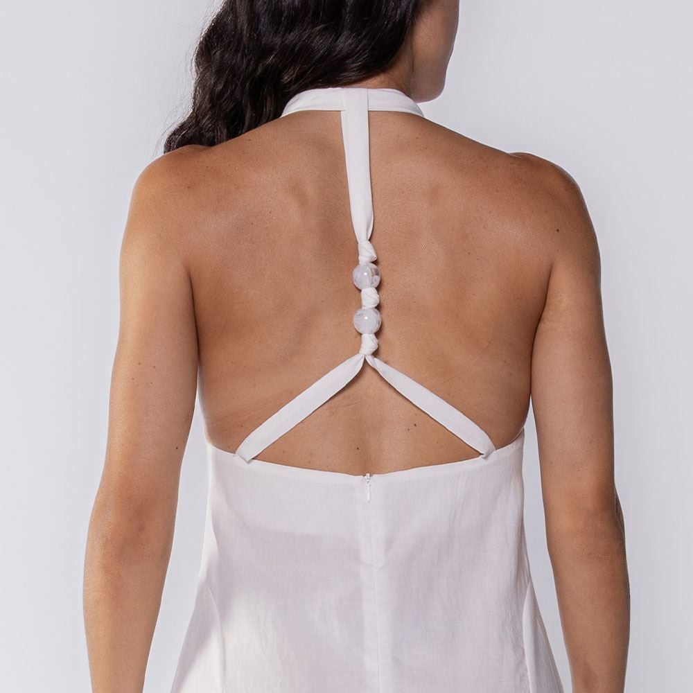 Vestido Longo Com Decote Nas Costas Patricia Foster