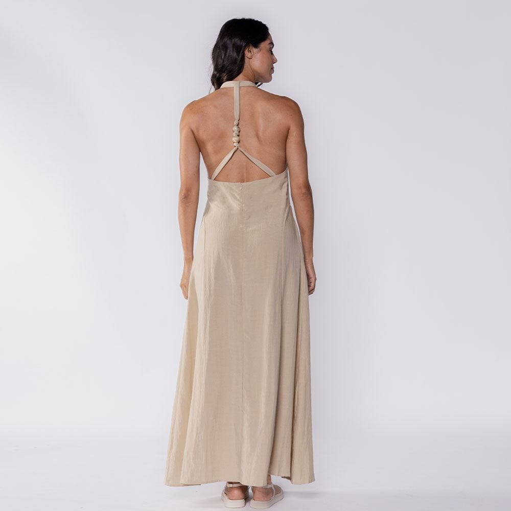 Vestido Longo Com Decote Nas Costas Patricia Foster
