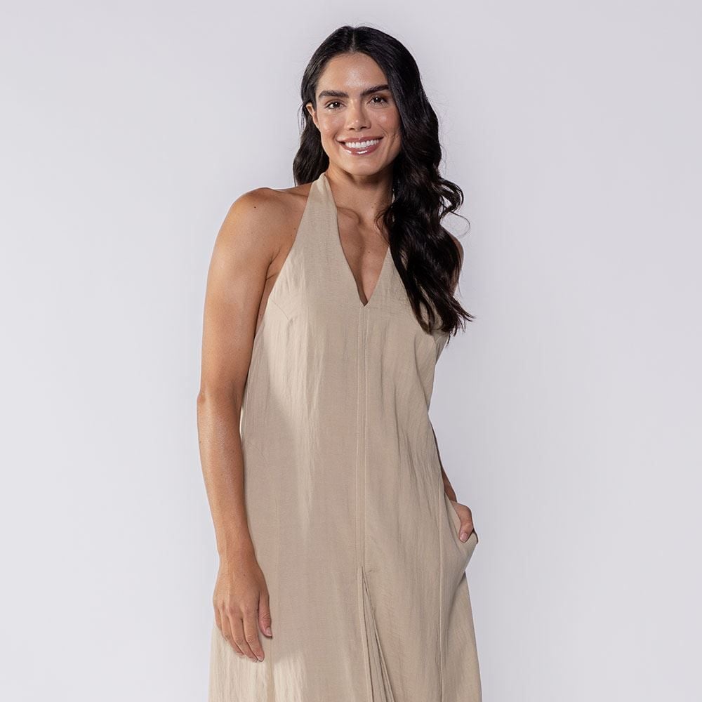 Vestido Longo Com Decote Nas Costas Patricia Foster