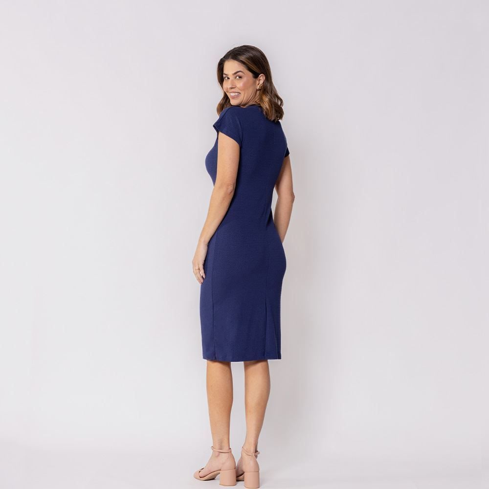 Vestido Midi Com Gola Patricia Foster