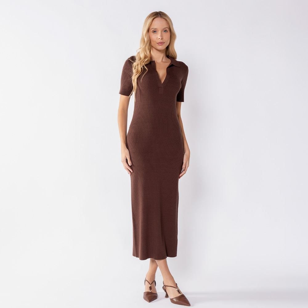 Vestido Midi Feminino De Tricô Patricia Foster