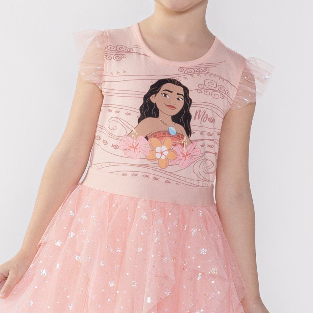 Vestido Moana Infantil 4 a 10 Anos Disney