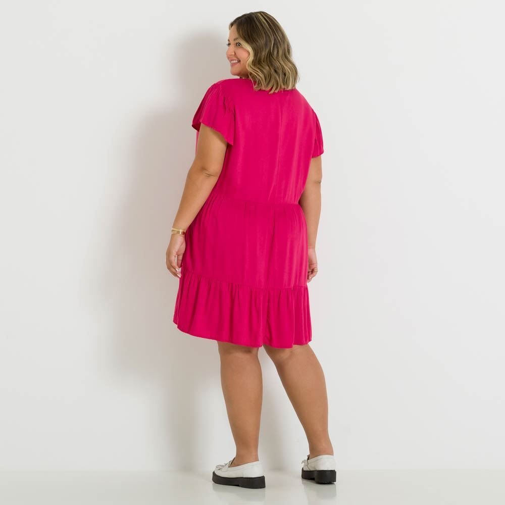 Vestido Plus Size Curto Marias Manga Borboleta Patrícia Foster Mais