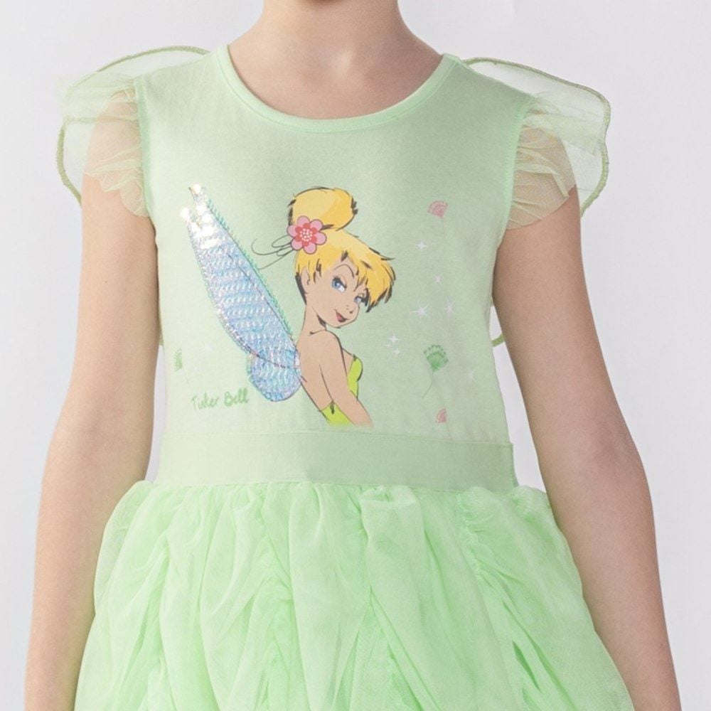 Vestido Tinker Bell Infantil 4 a 10 Anos Disney