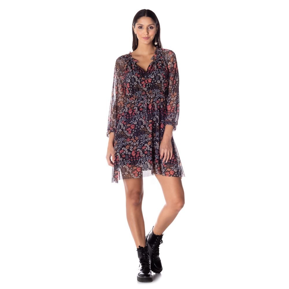 Vestido Tule com Sublimação Contatho