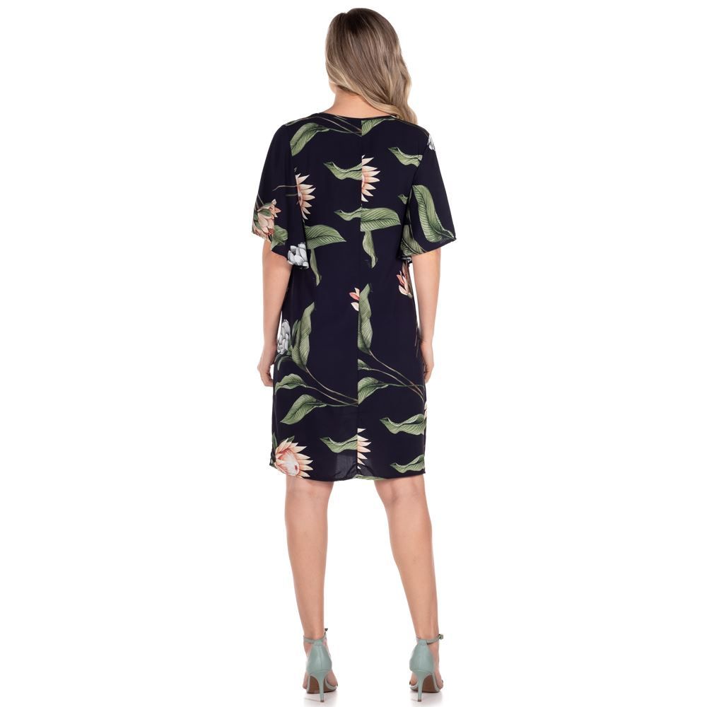 Vestido Viscose Estampado Patrícia Foster