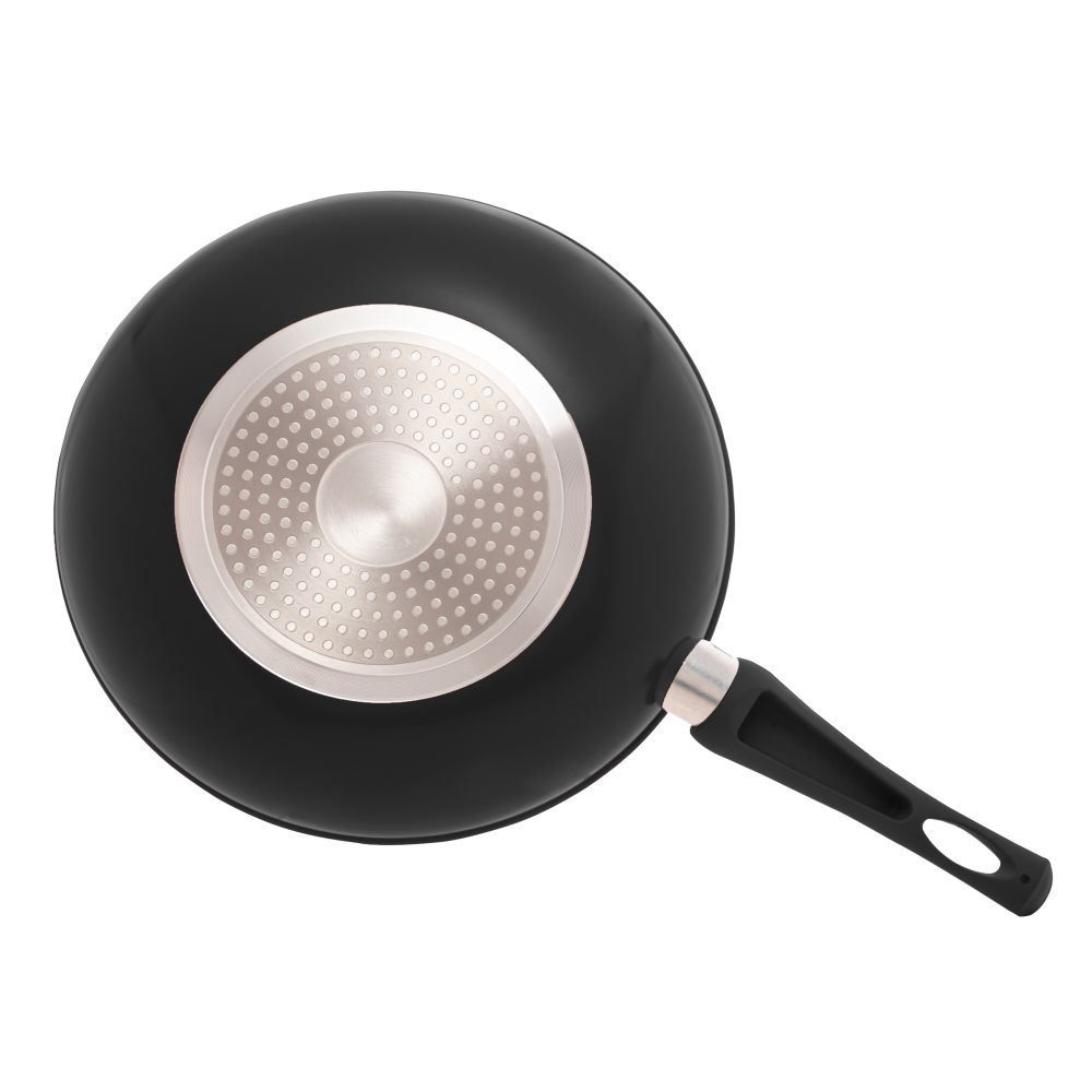 Wok De Indução Alumínio Revestida Cerâmica Granilite Lyor 3,6 L - Preto e Vermelho