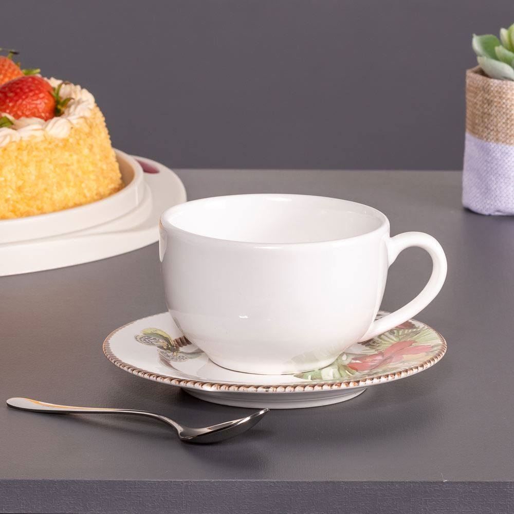 Xícara de Chá com Pires Alleanza 200Ml - Tropico