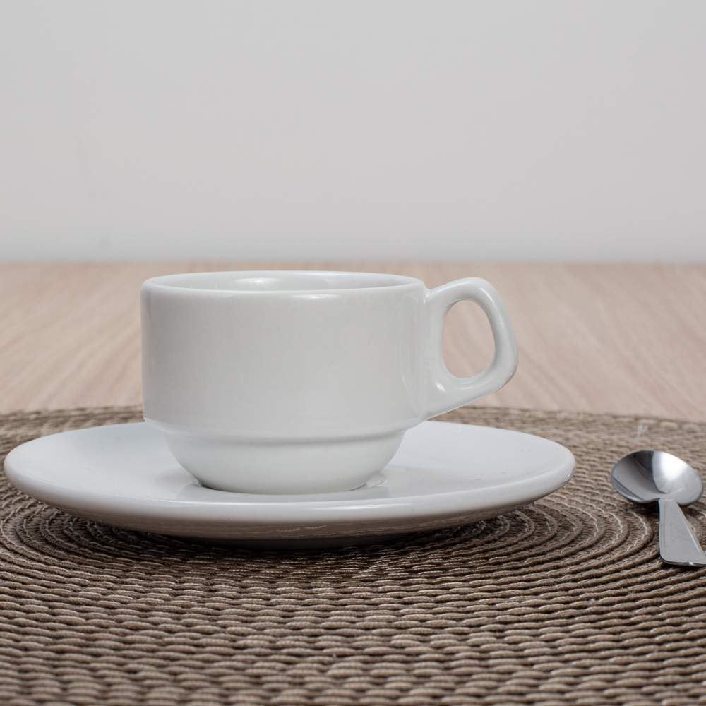 Xícara Com Pires Hotel Oxford De Porcelana 75Ml - Porcelana