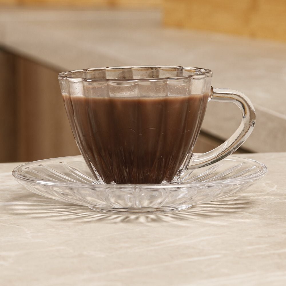 Xícara De Café Com Pires Radial Lyor 70Ml - Vidro