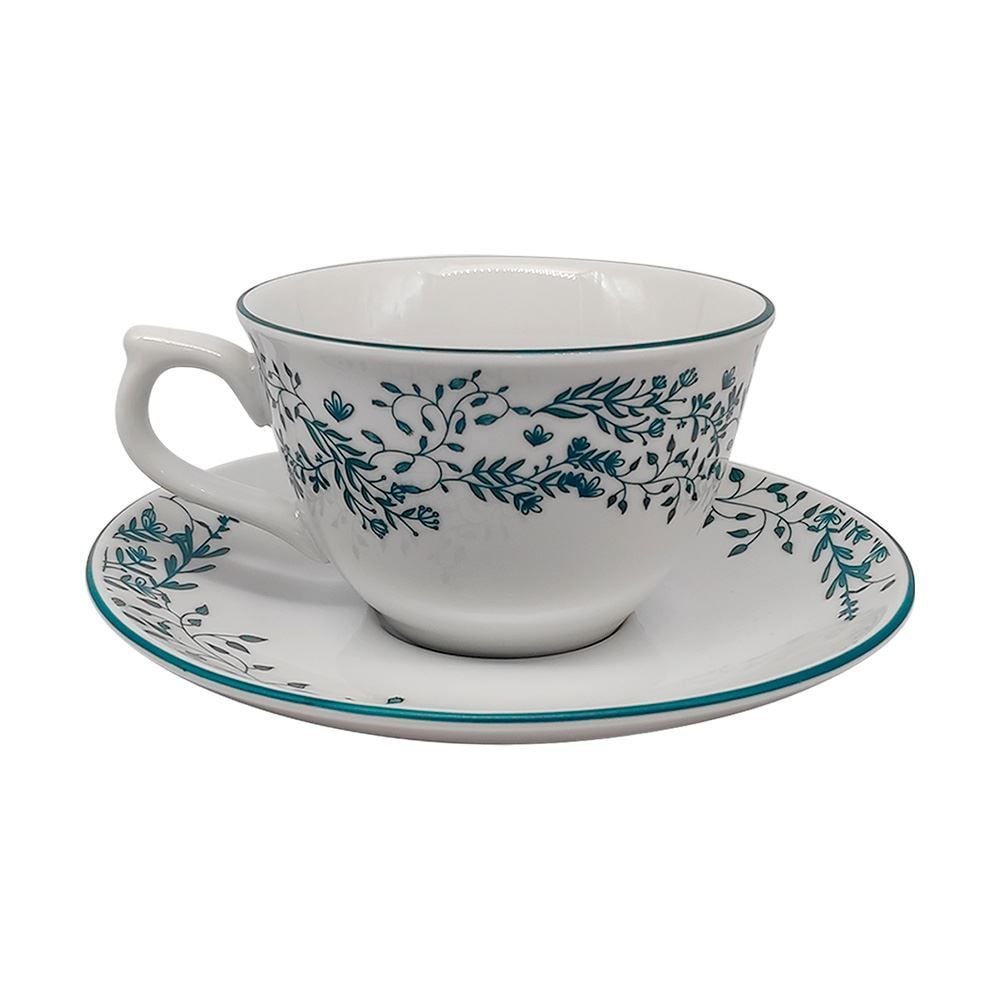 Xícara De Chá Com Pires Aurora 220Ml Havan Casa - Branco