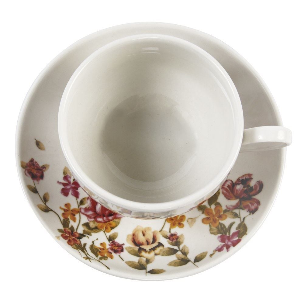 Xícara De Chá Com Pires De Porcelana Le Jardin Hauskraft - 160 ml