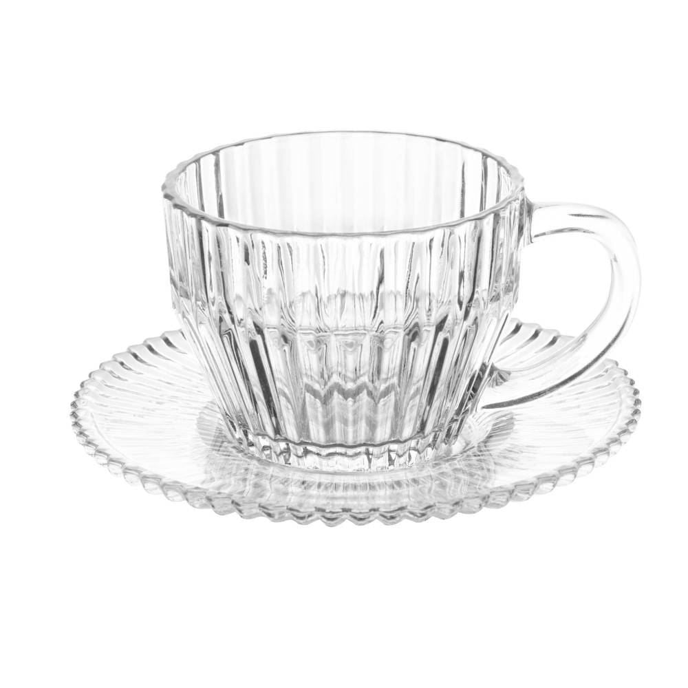 Xícara de Chá com Pires Imperatriz 220Ml Wolff - Transparente