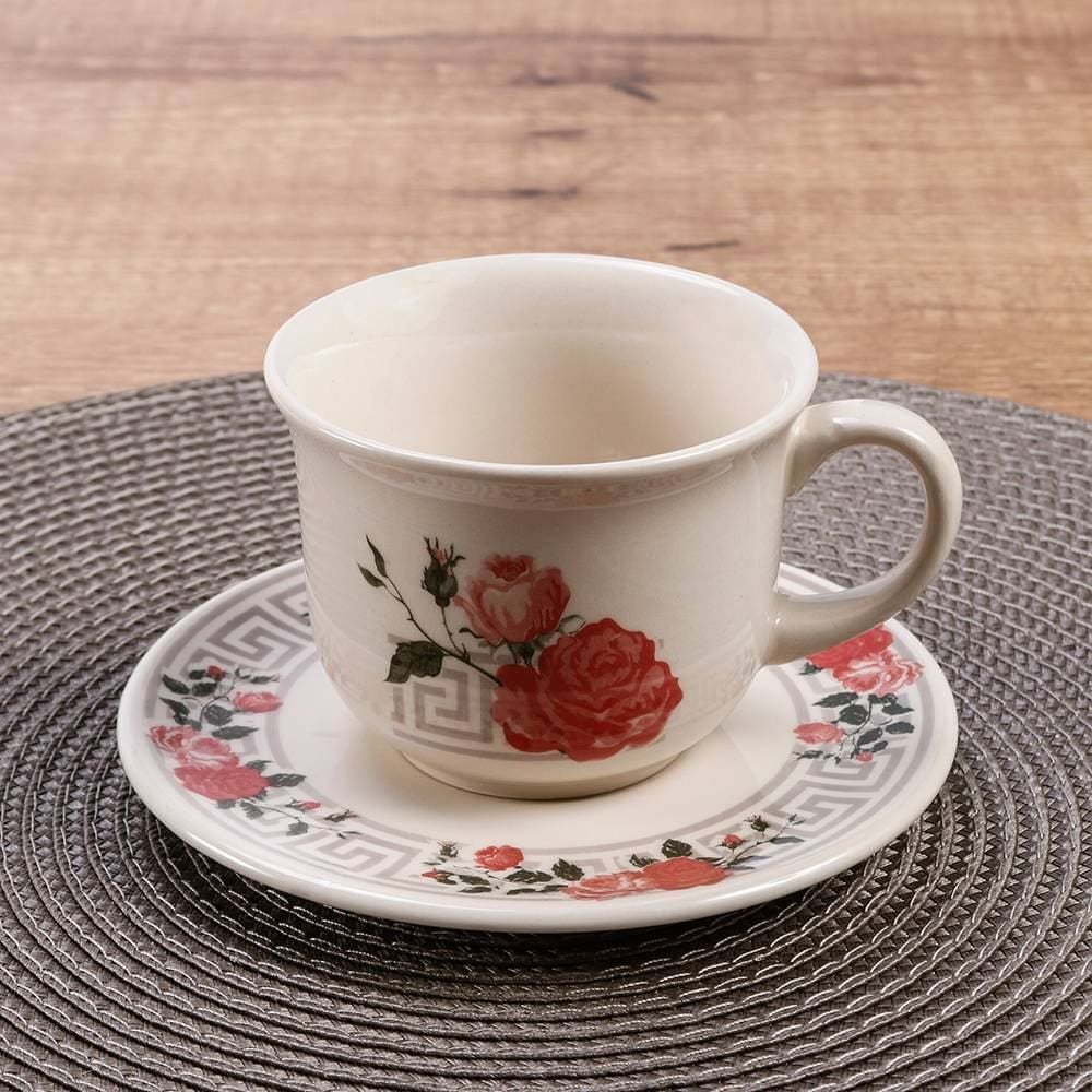 Xícara De Chá Com Pires New Bella Biona Havan Casa 200Ml - Cerâmica