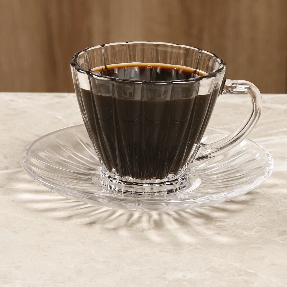 Xícara De Chá Com Pires Radial Lyor 180Ml - Vidro