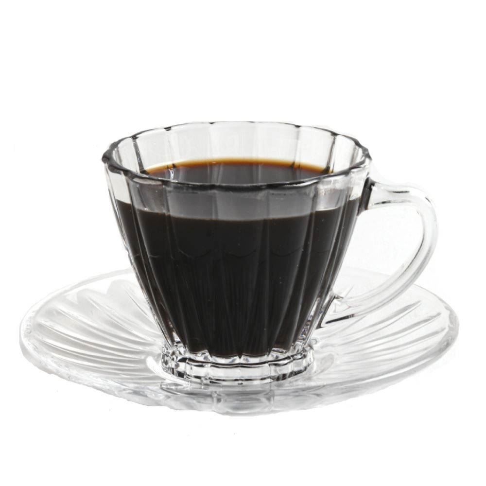 Xícara de Chá com Pires Radial Lyor 180Ml - Vidro