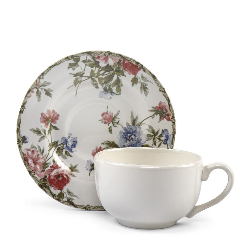 Xícara De Chá Com Pires Romântica 2 Havan Casa By Alleanza - 270ml