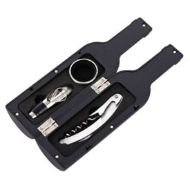 Kit Abridor De Vinho Finecasa Garrafa 3 Peças - Inox