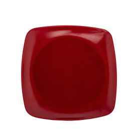 Prato Quadrado Solecasa Oriental 20Cm - Vermelho e Preto