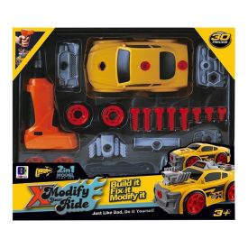  Carro Turbo Tools Mustang Amarelo 2 Em 1