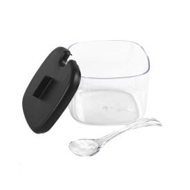 Açucareiro Com Colher Break Ou 200Ml - Preto
