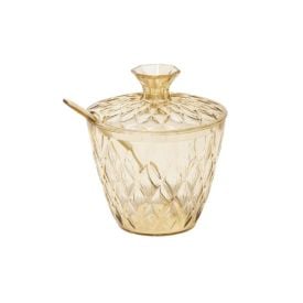 Açucareiro Com Colher Glamour Plasútil  330Ml - Ambar