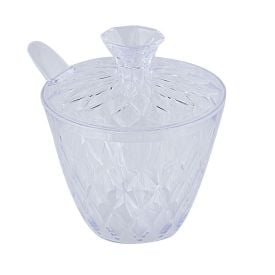 Açucareiro Com Colher Glamour Plasútil  330Ml - Transparente