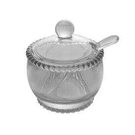 Açucareiro Com Colher Wolff Pearl - Cristal