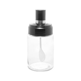 Açucareiro de Vidro com Colher Wolff 220Ml - Preto